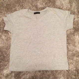 アンビー(ENVYM)のスリーブオープンT-SH ライトグレー(Tシャツ(半袖/袖なし))