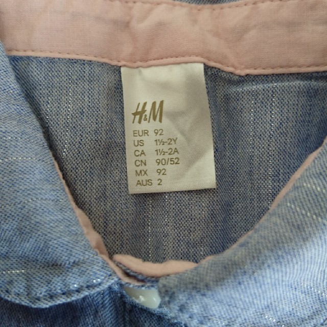 H&M(エイチアンドエム)の★どら様専用【H&M】シャツワンピース キッズ/ベビー/マタニティのキッズ服女の子用(90cm~)(ワンピース)の商品写真