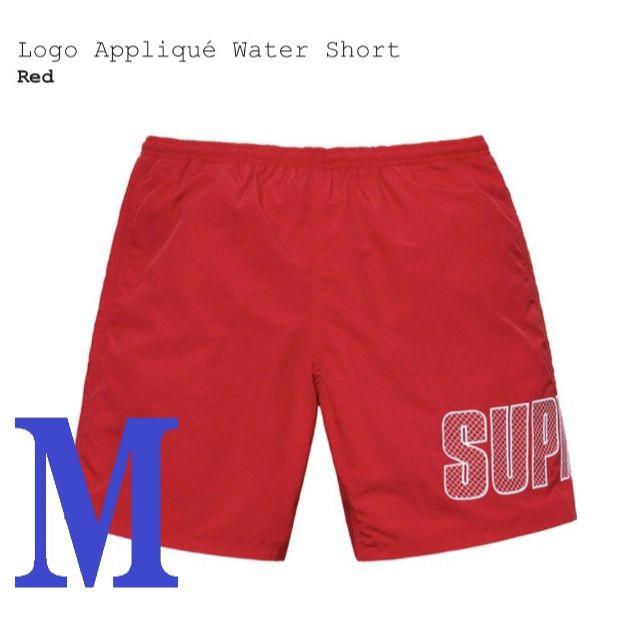 Supreme Logo Appliqu Water Short RED　海パンメンズ