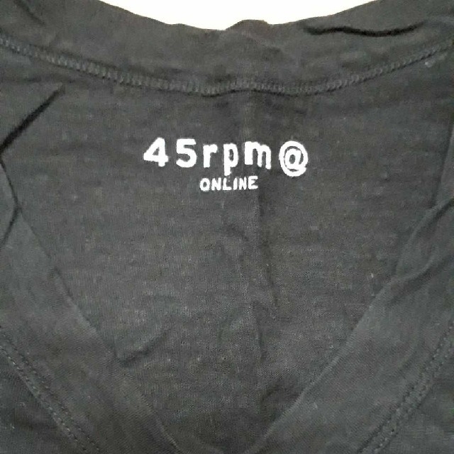 45R(フォーティファイブアール)の45R　オンライン限定VネックTシャツ　黒　サイズ1 レディースのトップス(Tシャツ(半袖/袖なし))の商品写真