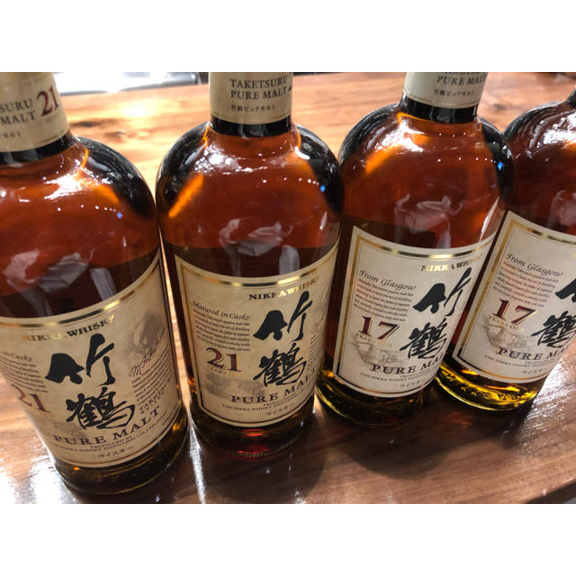 食品/飲料/酒竹鶴17年700ml、21年700ml各2本セット 計4本 新品未開封 箱無