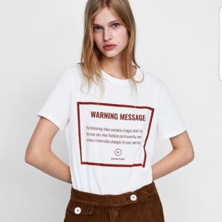 ザラ(ZARA)のZARA プリント ロゴTシャツ 新品(Tシャツ(半袖/袖なし))