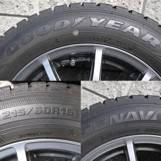 Goodyear(グッドイヤー)のタイヤ・スタッドレスタイヤ（ホイール付）・セット 自動車/バイクの自動車(タイヤ・ホイールセット)の商品写真