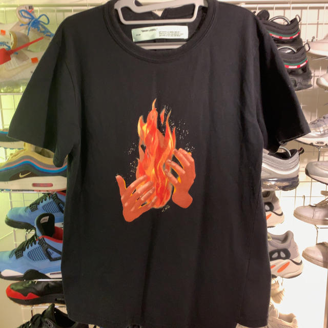 off white オフホワイト Tシャツ DIAG FIRE SPLICED