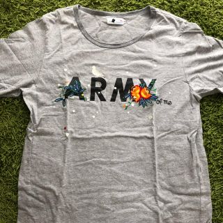 ビームス(BEAMS)のミラコ miraco Tシャツ 半袖 カットソー ARMY 刺繍 花柄 (Tシャツ/カットソー(半袖/袖なし))