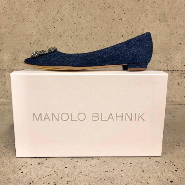 MANOLO BLAHNIK(マノロブラニク)のマノロブラニク  ハンギシ 38.5 ロンハーマン ドゥロワー ブラミンク  レディースの靴/シューズ(バレエシューズ)の商品写真