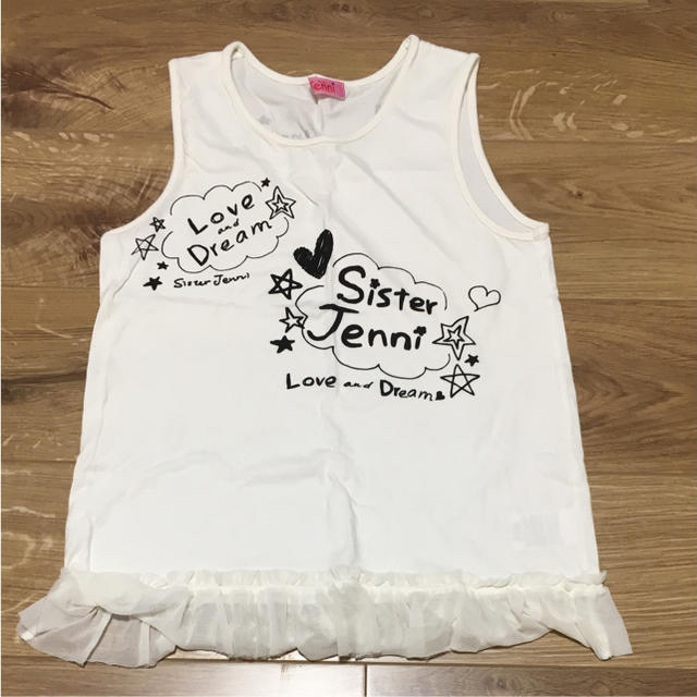 JENNI(ジェニィ)のSISTAR Jennii タンクトップ 白 ジェニｨ 160 キッズ/ベビー/マタニティのキッズ服女の子用(90cm~)(Tシャツ/カットソー)の商品写真