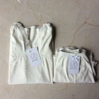 新品　キャミソール&ショートパンツセット　ホワイト(ルームウェア)