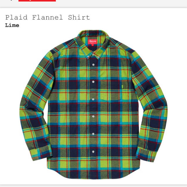 supreme Plaid Flannel Shirt Blue Sサイズ