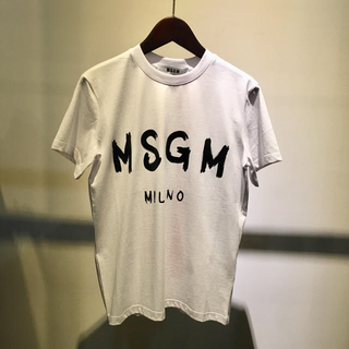 エムエスジイエム(MSGM)のMSGM エムエスジーエム 新品 定番 ロゴTシャツ M ホワイト(Tシャツ(半袖/袖なし))