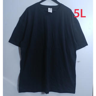 新品 5L XXXXL ビックTシャツ ブラック(Tシャツ/カットソー(半袖/袖なし))