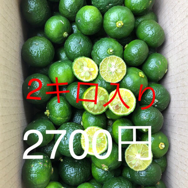 徳之島産無農薬天然シークワーサ2キロ2700円 食品/飲料/酒の食品(フルーツ)の商品写真