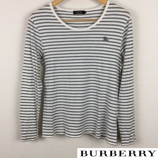 バーバリーブラックレーベル(BURBERRY BLACK LABEL)の美品 BURBERRY BLACK LABEL 長袖Tシャツ ボーダー サイズ2(Tシャツ/カットソー(七分/長袖))