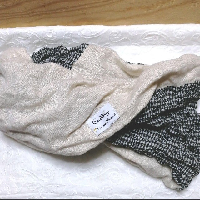 handmadeスヌード ふわっくしゅギンガム ハンドメイドのファッション小物(マフラー/ストール)の商品写真