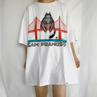 サンタモニカ(Santa Monica)の古着 クリバンキャット ビッグTEE(Tシャツ/カットソー(半袖/袖なし))
