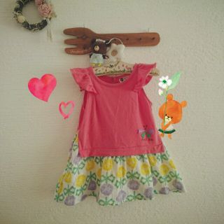 プチジャム(Petit jam)の♡今季ワンピース♡1回着用＊美品♡80♡(ワンピース)