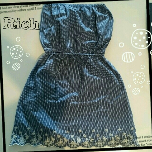 rich(リッチ)のrich ベアトップワンピ☆ レディースのワンピース(ミニワンピース)の商品写真