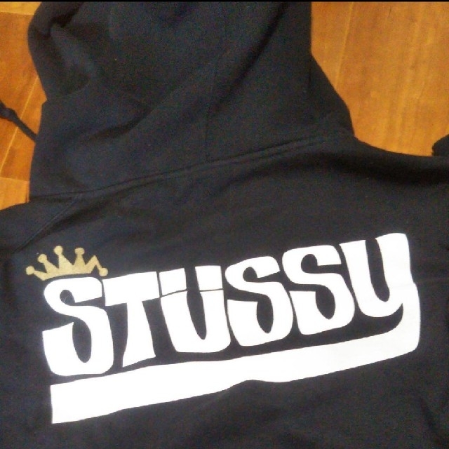 パーカーステューシー　stussy パーカー　ブラック　L