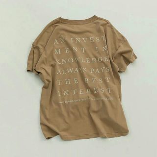 トゥデイフル(TODAYFUL)の【新品】完売TODAYFULバックプリントルーズTシャツベージュ秋色Life’s(Tシャツ(半袖/袖なし))