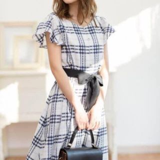 レッセパッセ(LAISSE PASSE)の【ゆりっこ様専用】＊レッセパッセ ワンピース シアーチェックワンピース＊(ひざ丈ワンピース)