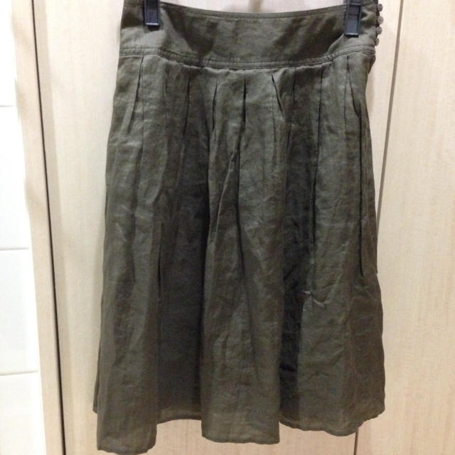 MUJI (無印良品)(ムジルシリョウヒン)の麻スカート♡カーキ レディースのスカート(ロングスカート)の商品写真