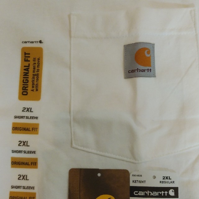 carhartt(カーハート)のcarhartt 　最終値下げ　白 　オーバーサイズT  XXL メンズのトップス(Tシャツ/カットソー(半袖/袖なし))の商品写真