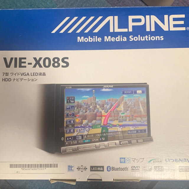 HDD カーナビゲーション ALPINE VIE-X08S