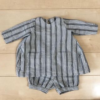 プチバトー(PETIT BATEAU)のハンドメイド＊長袖セットアップ90(ブラウス)