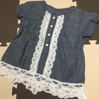 フェリシモ(FELISSIMO)のバテンレーストップス♡110(ブラウス)