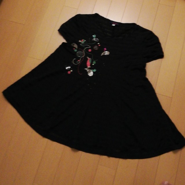 KENZO(ケンゾー)のKENZO jeans M鳥刺繍カットソー レディースのトップス(Tシャツ(半袖/袖なし))の商品写真