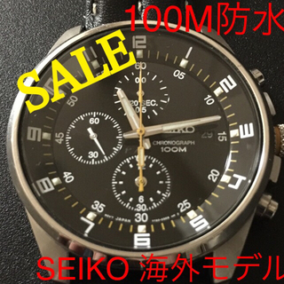 セイコー(SEIKO)の18日までSALE‼️SEIKO クロノグラフ 海外モデル  ブラック(腕時計(アナログ))