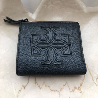 トリーバーチ(Tory Burch)の【トリーバーチ】折財布★中古★ブラック(財布)