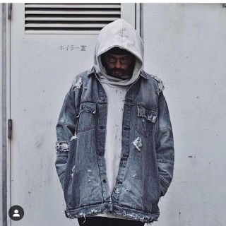 オフホワイト(Off-White)のonffo crash dust hoodie オンフ(Gジャン/デニムジャケット)