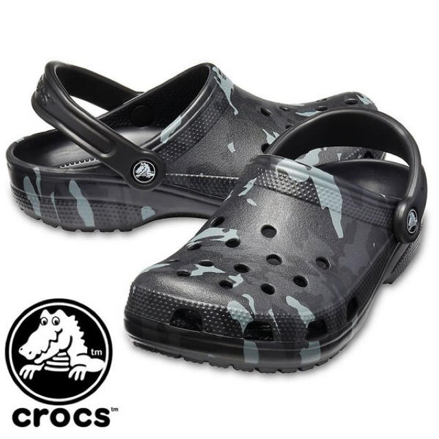 crocs(クロックス)のクロックス 28cm グレー ブラック グラフィック クラシック シーズナル メンズの靴/シューズ(サンダル)の商品写真