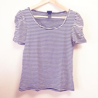 エイチアンドエム(H&M)の＊着画有り＊シャーリングボーダーTシャツ(Tシャツ(半袖/袖なし))