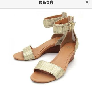 アグ(UGG)のアグ アンクルストラップ サンダル 23  UGG CHAR METALLIC(サンダル)