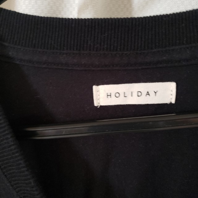 holiday(ホリデイ)のHOLIDAY Tシャツ　オーバーサイズ　ワンピース　ブラック レディースのトップス(Tシャツ(半袖/袖なし))の商品写真