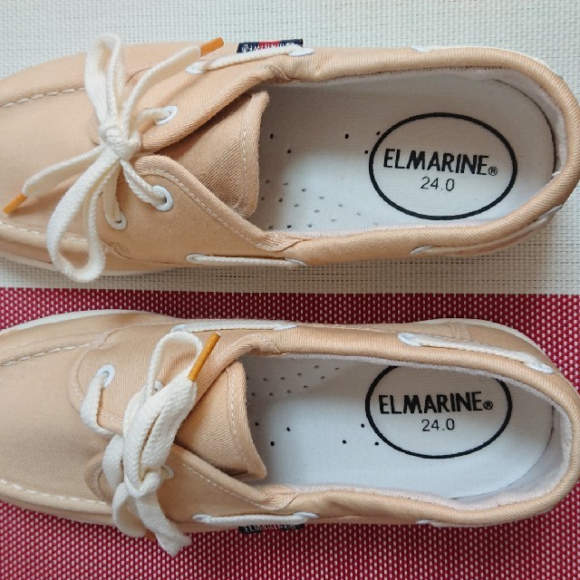 デッキシューズ(El MARINE、24cm、ベージュ) レディースの靴/シューズ(スニーカー)の商品写真