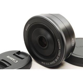 キヤノン(Canon)の♡新品♡Canon EF-M 22mm STMレンズ ブラック(レンズ(単焦点))