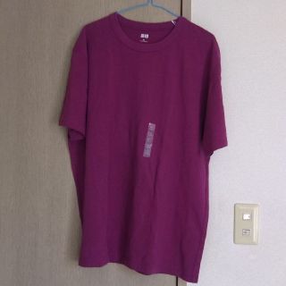 ユニクロ(UNIQLO)のユニクロ クルーネックTシャツ パープル XL(Tシャツ/カットソー(半袖/袖なし))