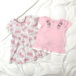 ビケットクラブ(Biquette Club)のワンピース トップス 花柄 子供服 90㎝(Tシャツ/カットソー)