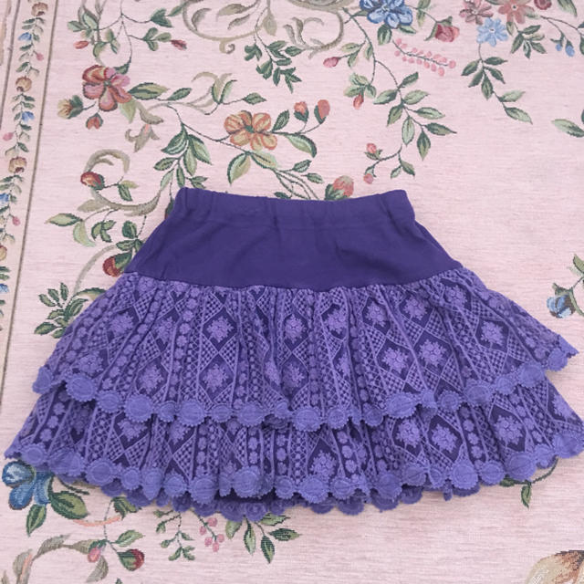 ANNA SUI mini(アナスイミニ)のティアードキュロット キッズ/ベビー/マタニティのキッズ服女の子用(90cm~)(スカート)の商品写真