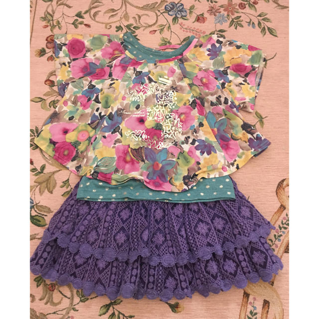 ANNA SUI mini(アナスイミニ)のティアードキュロット キッズ/ベビー/マタニティのキッズ服女の子用(90cm~)(スカート)の商品写真