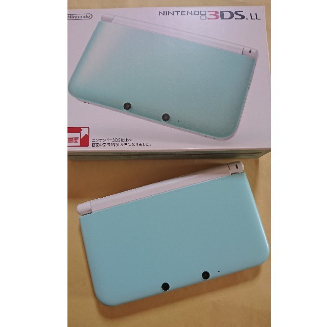 【箱/説 完品】3DS LL ミント×ホワイト