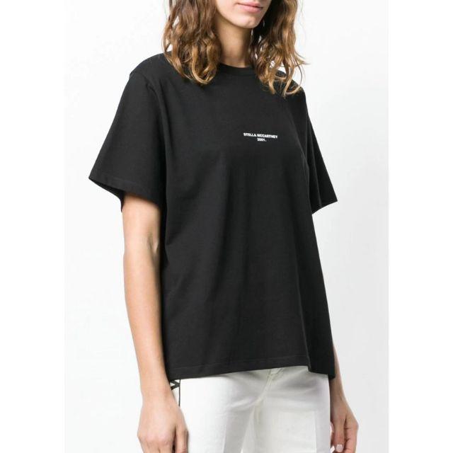 Stella McCartney(ステラマッカートニー)のステラマッカートニー コットン ロゴ Tシャツ Black レディースのトップス(Tシャツ(半袖/袖なし))の商品写真