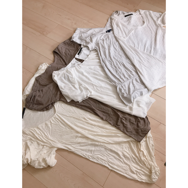 moussy(マウジー)の【moussy・GAP・MUJI】ロング丈Tシャツ5枚セット レディースのトップス(Tシャツ(半袖/袖なし))の商品写真