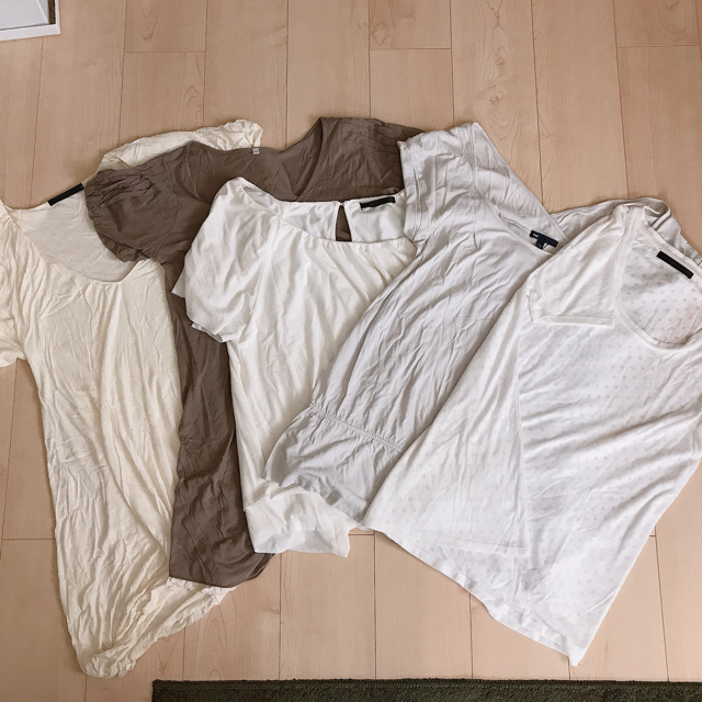 moussy(マウジー)の【moussy・GAP・MUJI】ロング丈Tシャツ5枚セット レディースのトップス(Tシャツ(半袖/袖なし))の商品写真