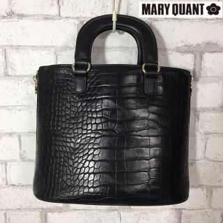 マリークワント(MARY QUANT)のMARY QUANT クロコ調型押し レザーバック(ハンドバッグ)