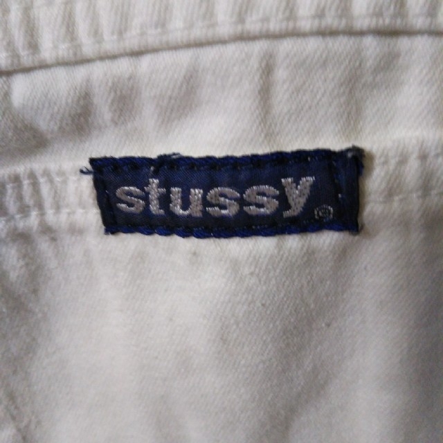 STUSSY(ステューシー)のステューシーホワイトデニムパンツ レディースのパンツ(デニム/ジーンズ)の商品写真