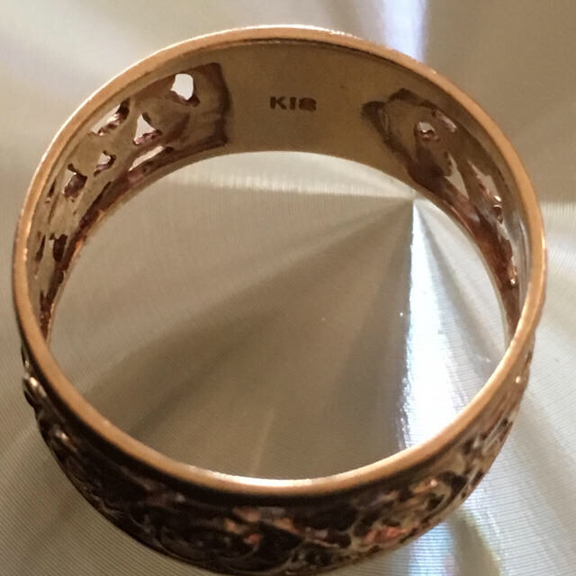 K18薔薇模様のリング レディースのアクセサリー(リング(指輪))の商品写真